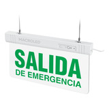 Cartel Luminoso Led Salida De Emergencia Macroled Señalizaci