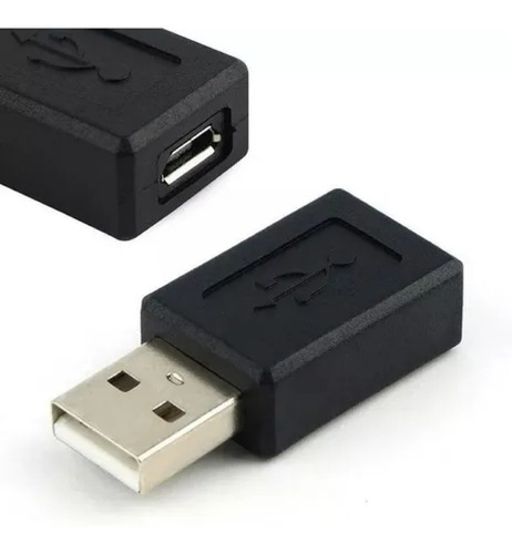 2 Adaptadores Microusb V8 Hembra A Salida Usb Macho