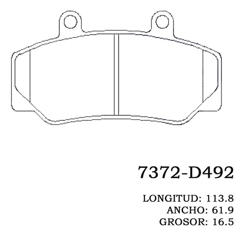 Pastilla De Freno Delantera Volvo 740 Serie 88 Al 92 7372 Foto 2