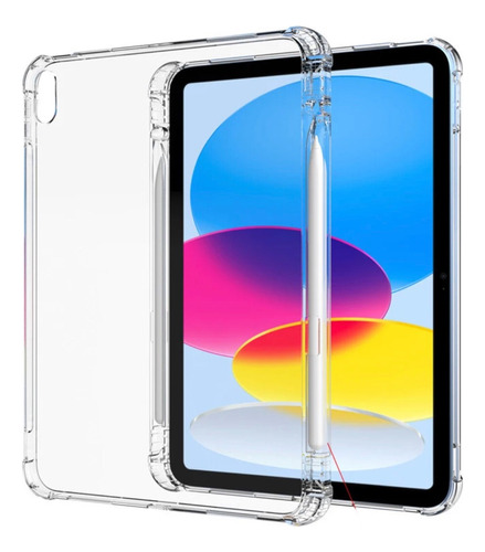 Capa Capinha Clear Impacto Para iPad 10 10.9 C/ Porta Caneta