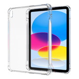 Capa Capinha Clear Impacto Para iPad 10 10.9 C/ Porta Caneta