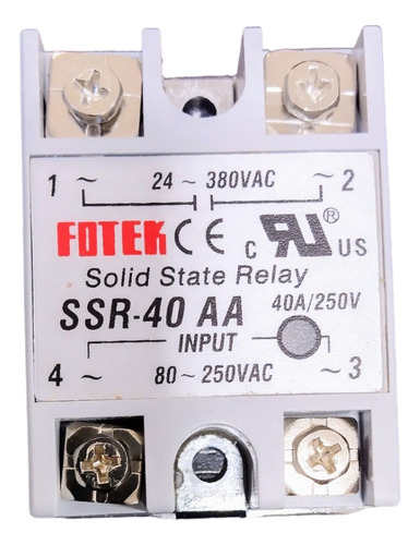 Rele De Estado Solido Ssr-40 Aa 250v 40a