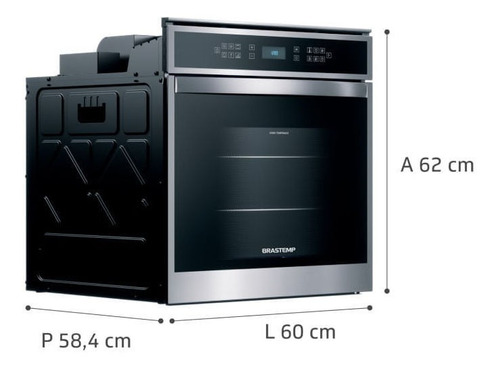 Forno De Embutir Elétrico Brastemp 84 Litros Cor Inox Com Co 220v