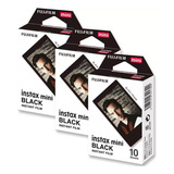 30 Filme Borda Black Para Instax Mini 9, 11 12 Cor Preto