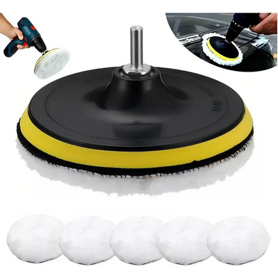 6 Pulgada Almohadillas De Pulido 7 Piezas Kit De Esponjas Para Pulido,esponjas Para Autolavado,kit-pulido,esponja Automotriz 6 Pulgadas,kit Pulido Automotriz,incluye Discos Y Adaptador M14, Accesorios
