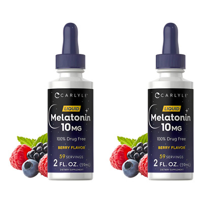 Carlyle Melatonina Gotas 10mg Dormir Mejor Adultos 2 Pack Neutro