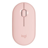 Mouse Inalámbrico Logitech Pebble M350 Rosa Bluetooth Usb *