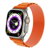 Smartwatch Noga Sw17 Color De La Caja Plateado Color De La Malla Naranja Color Del Bisel Gris Diseño De La Malla Mesh