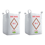 2 Big Bag De 90x90x120 F Fechado - Boca Aberta P/ 1200kg 