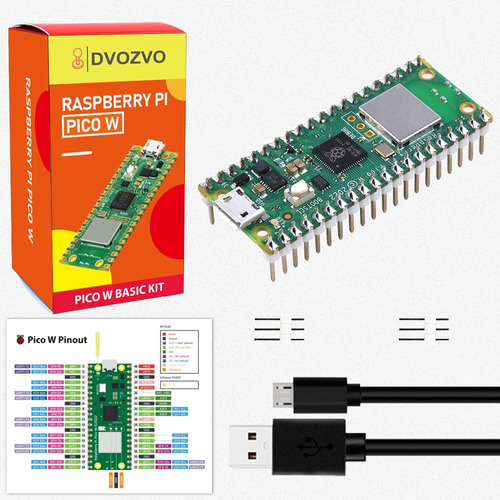 Dvozvo Raspberry Pi Pico W Con Cabezal Pre-soldado, Chip Ras