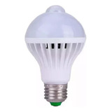 Lâmpada Bulbo Led Liga Com Sensor Movimento 9w Branco Frio