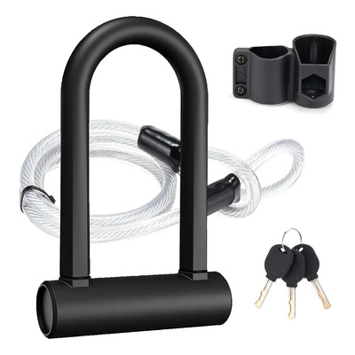 Candado Rigido Tipo U Para Bicicleta Motocicleta Con 3llaves Color Negro | MercadoLibre