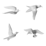 Z De 4 Creativos Pájaros De Gaviota 3d De Resina X