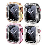 Case Cristal Diamante Para Apple Watch Serie 9 8 7 6 5 4 4pc