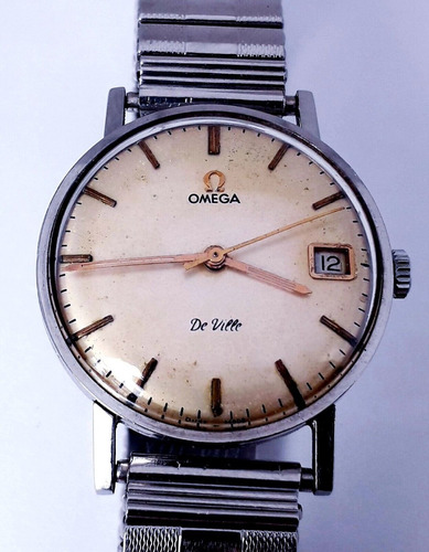 Antiguo Raro Reloj Omega De Ville Mecánico Cuerda