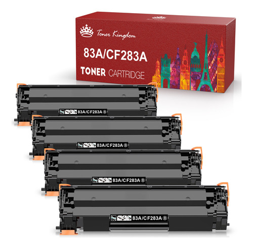 4 Pieza Cartucho De Tóner Compatible Para Hp 83a