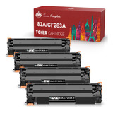 4 Pieza Cartucho De Tóner Compatible Para Hp 83a