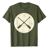 Retro Vintage Canoa Paddles Crossing - Polera De Canoa Y K