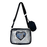 Conjunto De Duas Peças De Bolsa Feminina Crossbody Em Pvc