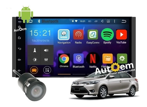 Kit Radio Android 9.1  Wifi Waze Toyota Yaris  2014 Al 2020