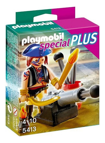 Playmobil Special Plus 5413 Pirata Con Cañon