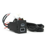 Cargador De Teléfono De Coche De 12 V/24 V, Doble Cable Usb