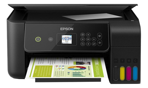 Impresora A Color Multifunción Epson Ecotank L3160 Con Wifi Negra 100v/240v