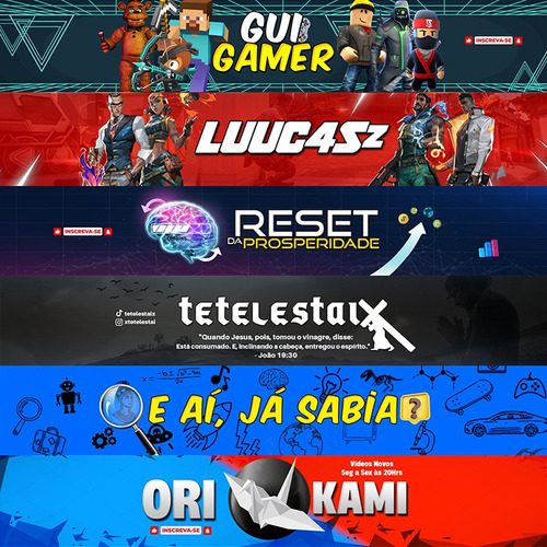 Banner Para Canal Do Youtuber + Kit De Artes Completo