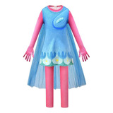 Disfraces De Princesa Amapola De Trolls Vestido Para Niñas Halloween Navidad Carnaval Cosplay Fiesta De Cumpleaños Y Peluca 4 Piezas Más