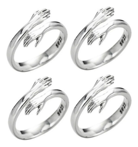 4 Anillos De Abrazo De Tamaño Ajustable Para Regalo De Parej