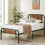 Estructura De Cama Doble, Plataforma De Metal Resistente Con