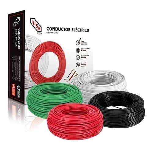 Paquete 4 Rollos De Cable Thw Iusa 100 Metros Calibre 12