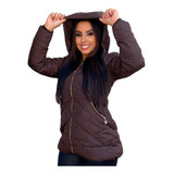 Jaqueta Nylon Parka Matelado Blusa Feminina Comprida Quente