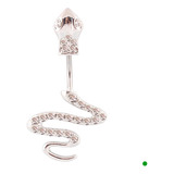 Piercing Ombligo Serpiente Acero Quirúrgico Joyería Pw3z