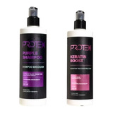 Shampoo Matizador Cobrizos Canas + Termoprotector Protek