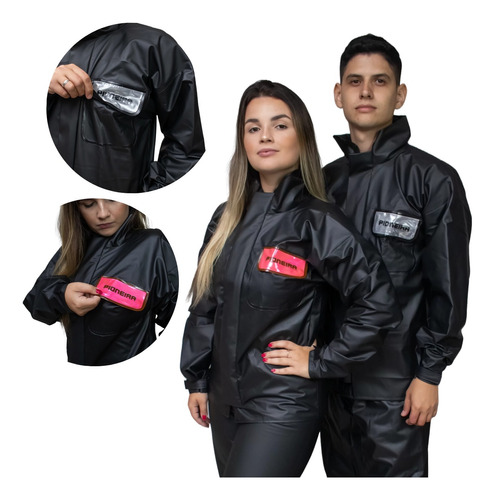 Capa Chuva Motoqueiro Moto Masculina Feminina Gola Pvc Bravo