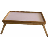 Mesa De Cama 50x31x23cm Madera De Bamboo