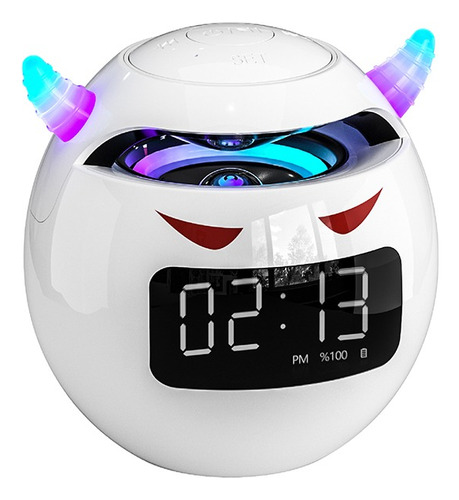 Parlante Bluetooth Radio Fm  Reloj Digital Alarma