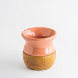 Mate Bocon De Ceramica Y Madera