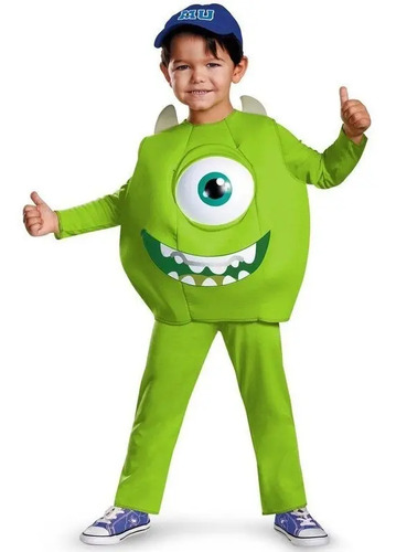 Disfraz De Mike Wazowski Monsters Inc University Para Niños Envio Gratis