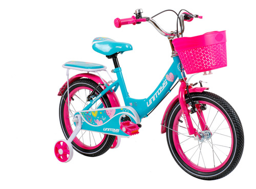 Bicicleta Infantil Unitoys Love Aro 16 Tifany/rosa
