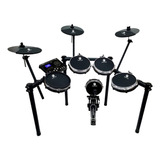 Kit Bateria Eletronica Custom Sound Csd-100 Preta C/ 8 Peças