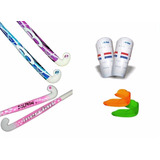 Combo Hockey: Palo De Fibra Mercian + Bucal + Canillera