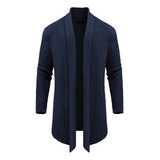 . Saco Sueter Cardigan Casual Largo Abierto For Hombre . .