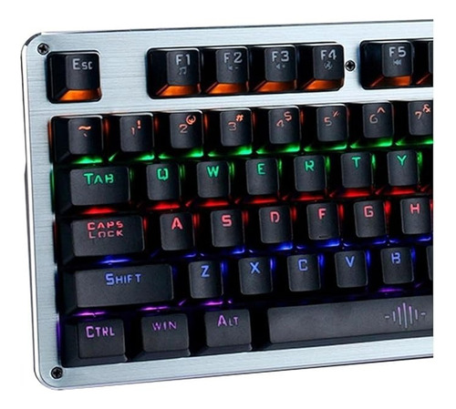 Teclado Mecânico Gamer Eg208 Blacksmith Led Rgb Evolut Blue 