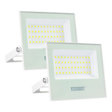 Kit 2 Refletores Taschibra Tr Led Branco 50w 3000k 6500k Cor Da Luz Luz Fria 6500k 110v/220v