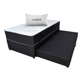 Sommier Divan Cama Nido Viggo Dual Bed 90x190 Almohada Visco