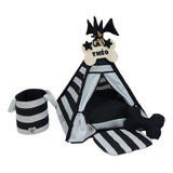 Cabana M Black And White Cesto Organizador Pet Toca Kit Gato