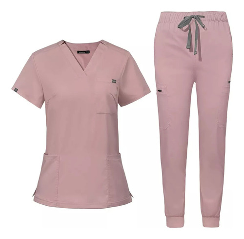 - Scrub Para Mulheres Top Bata Uniforme Médico Enfermagem