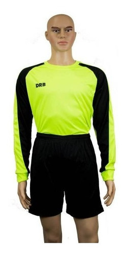 Camiseta De Arquero Drb Color Amarillo Neon - Negro